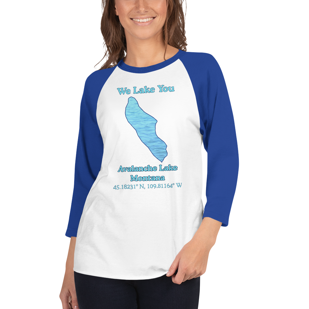 Avalanche Lake Raglan 3/4 Sleeve Unisex T-shirt
