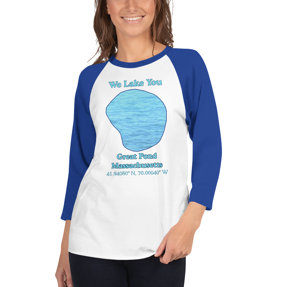 Great Pond Raglan 3/4 Sleeve Unisex T-shirt