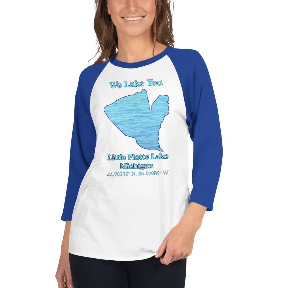 Little Platte Lake Raglan 3/4 Sleeve Unisex T-shirt