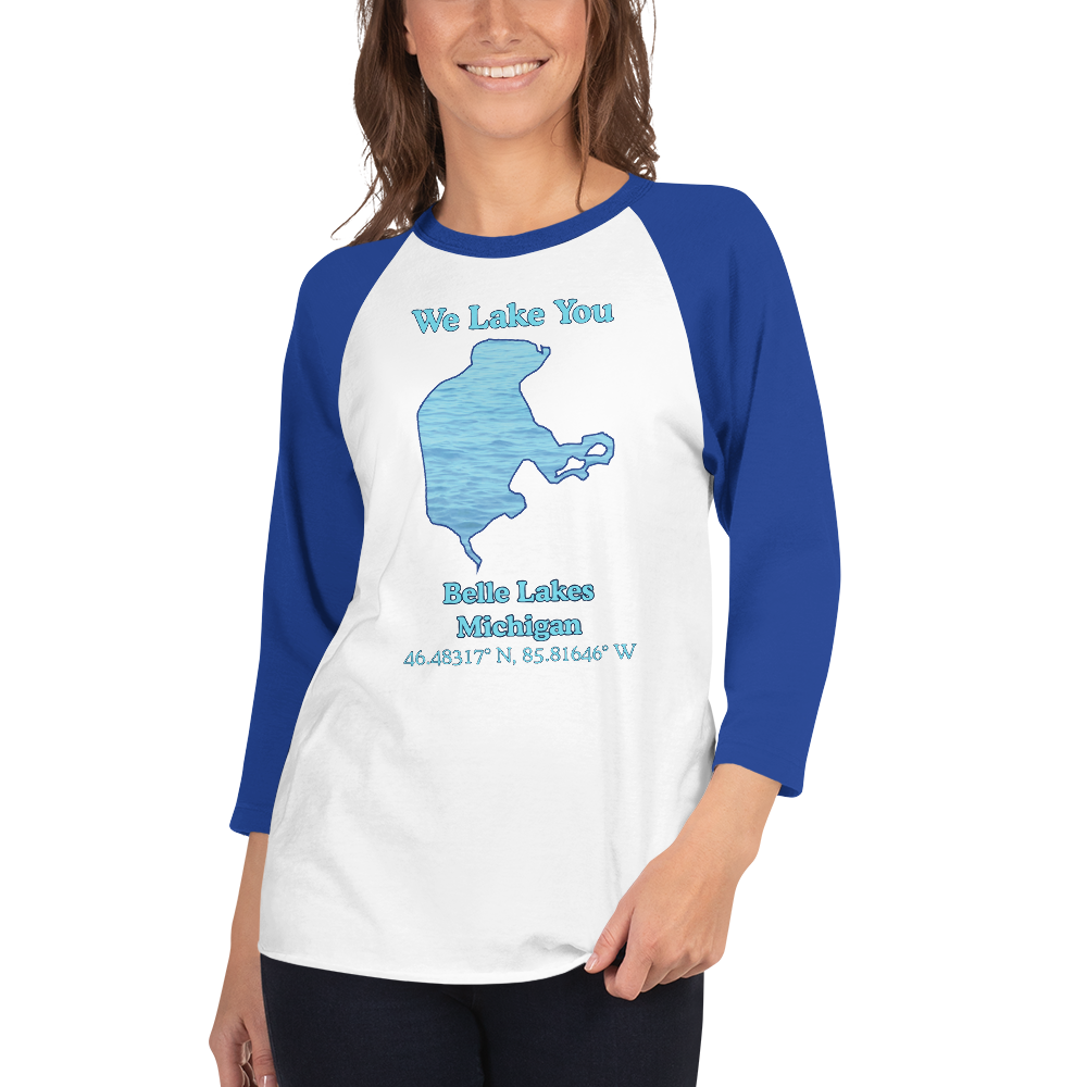 Belle Lakes Raglan 3/4 Sleeve Unisex T-shirt