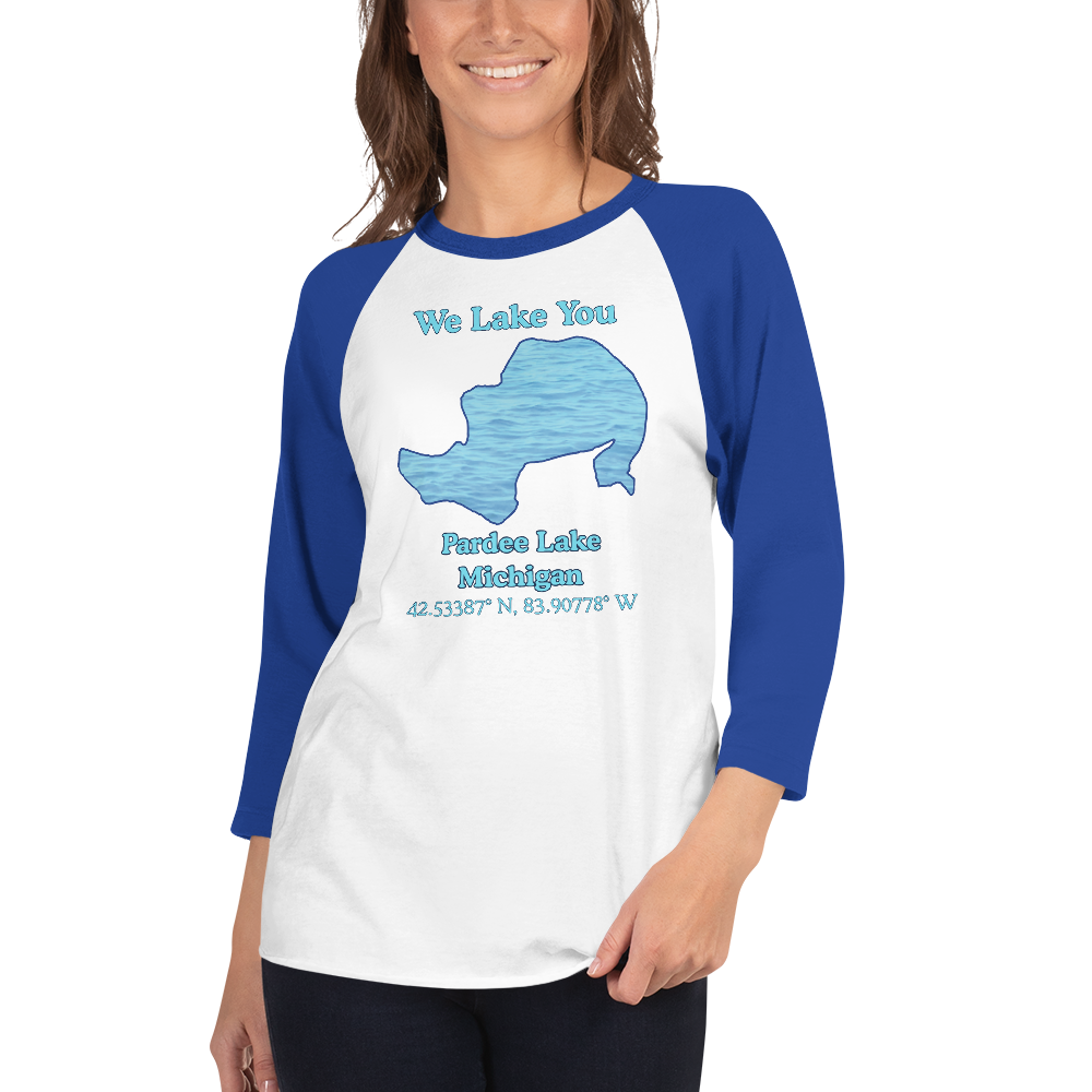 Pardee Lake Raglan 3/4 Sleeve Unisex T-shirt