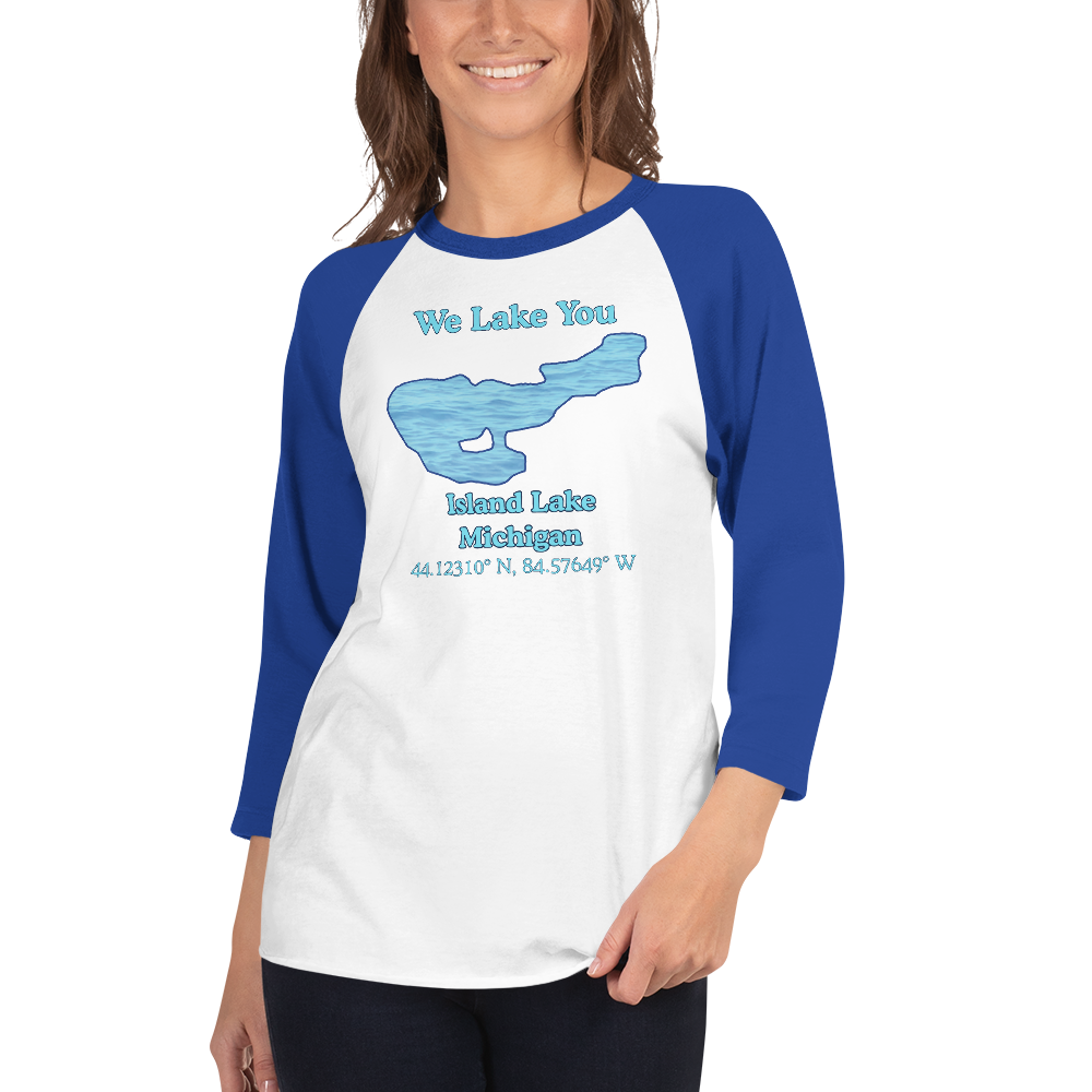 Island Lake Raglan 3/4 Sleeve Unisex T-shirt