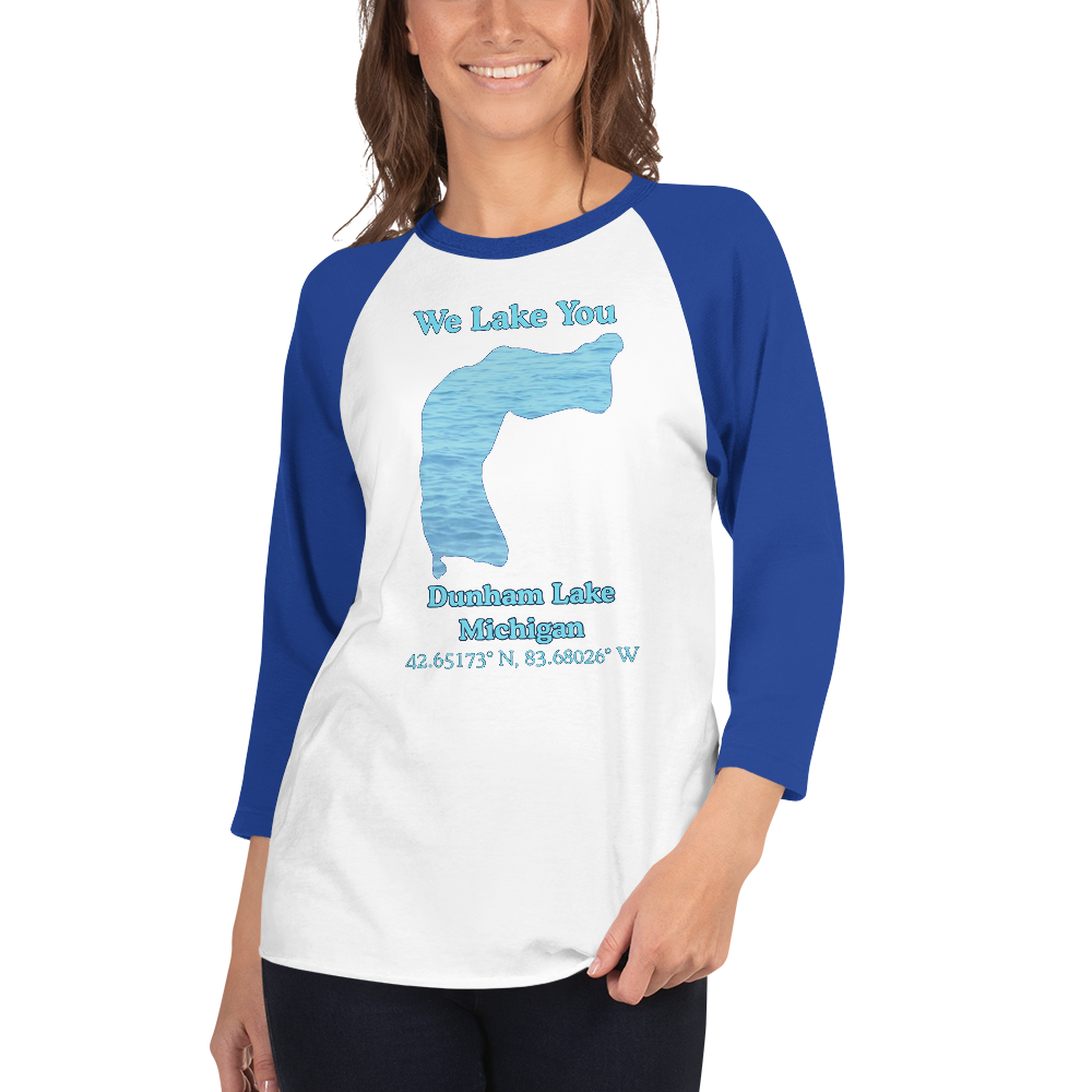Dunham Lake Raglan 3/4 Sleeve Unisex T-shirt