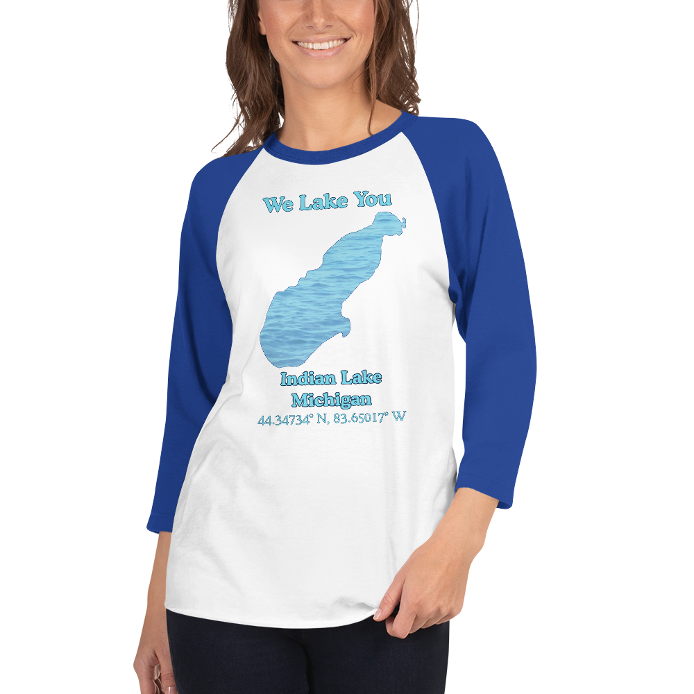 Indian Lake Raglan 3/4 Sleeve Unisex T-shirt