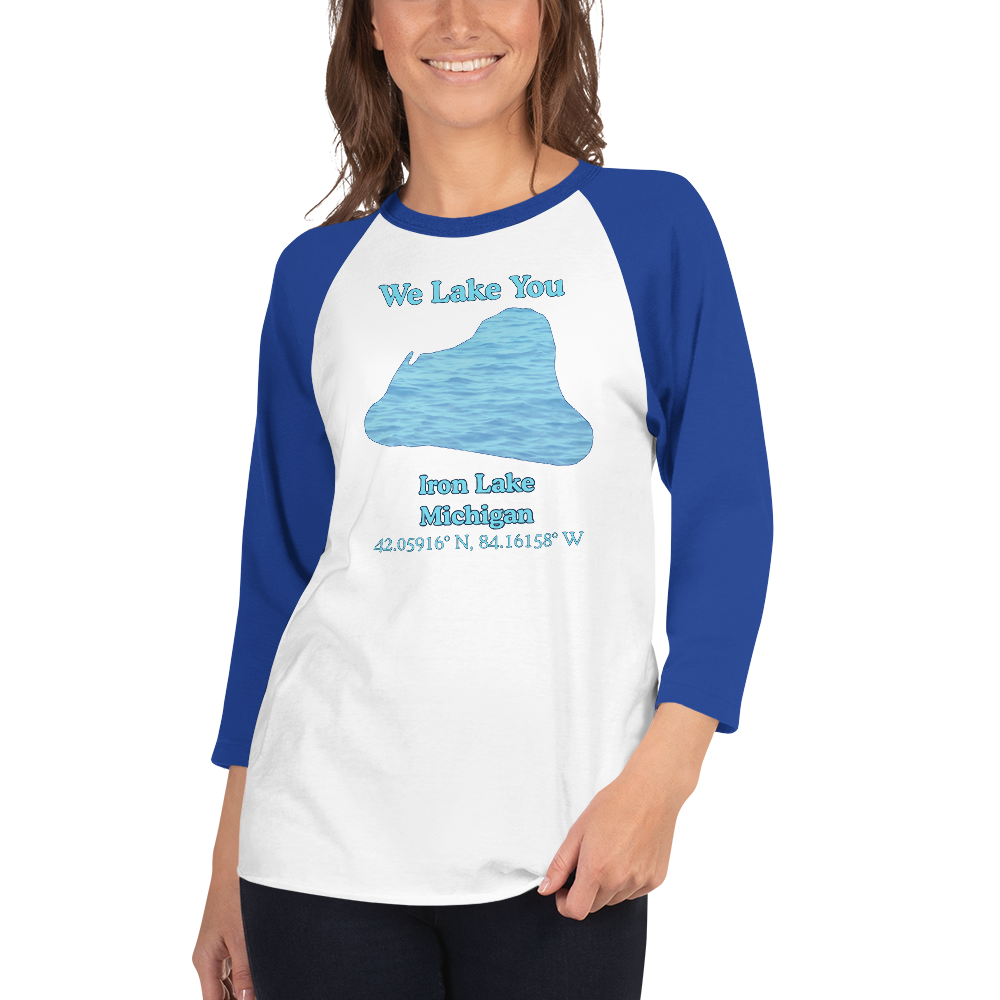 Iron Lake Raglan 3/4 Sleeve Unisex T-shirt