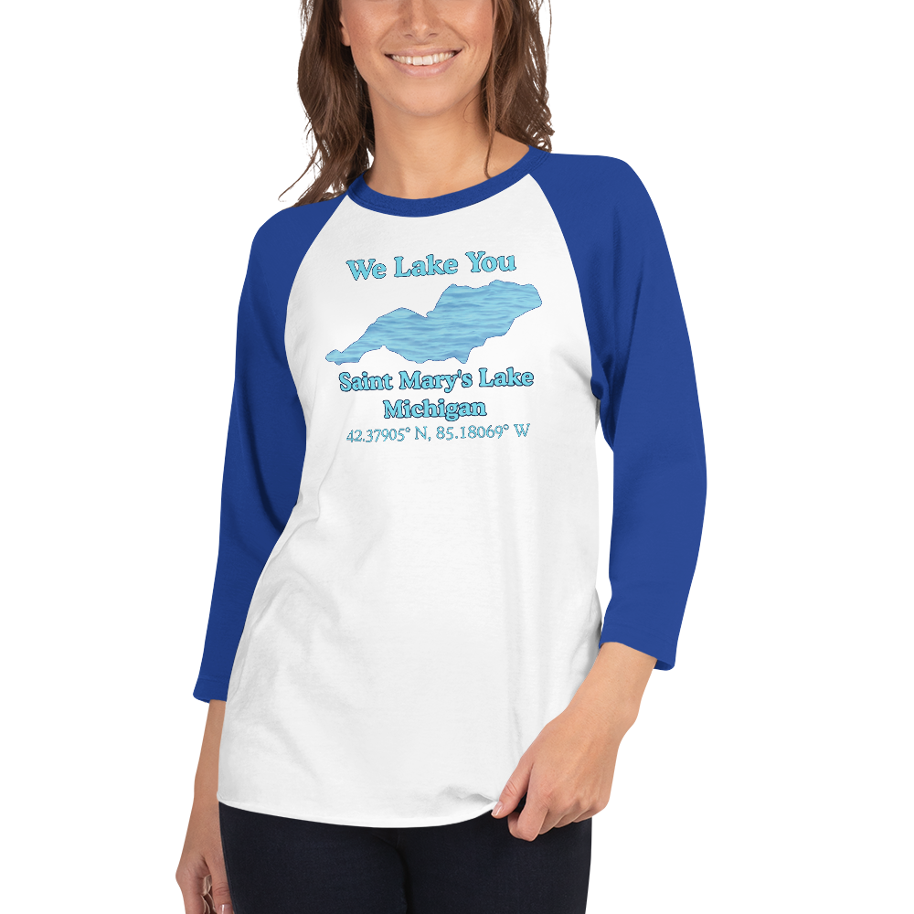 Saint Mary's Lake Raglan 3/4 Sleeve Unisex T-shirt
