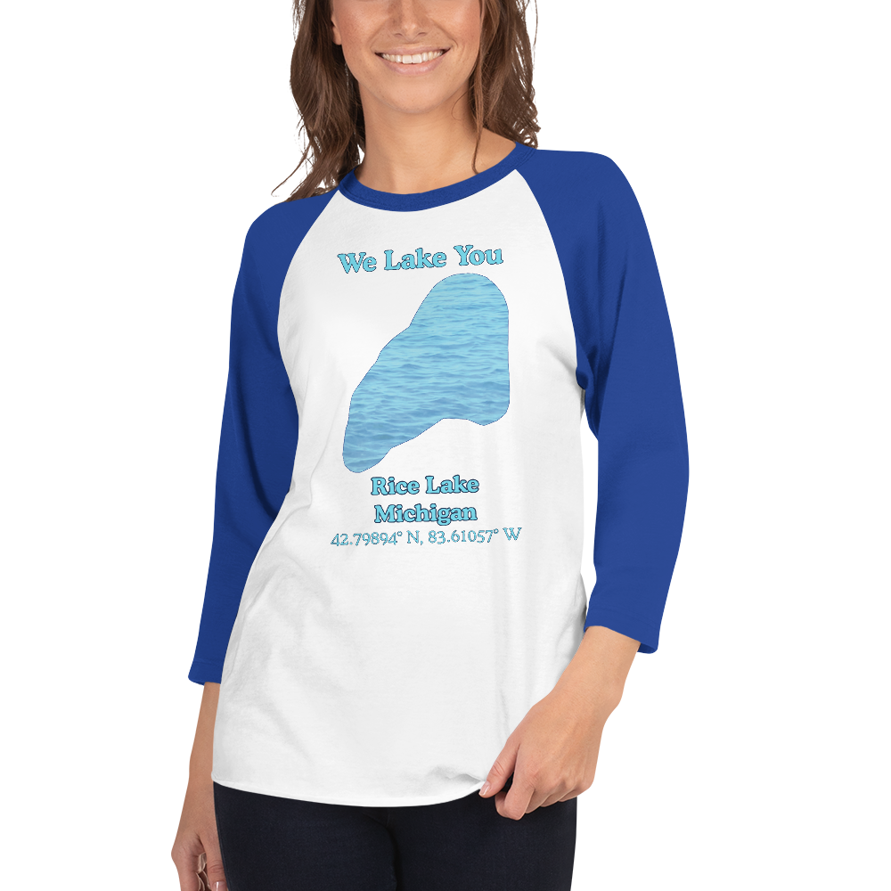 Rice Lake Raglan 3/4 Sleeve Unisex T-shirt