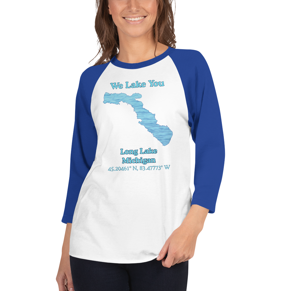 Long Lake Raglan 3/4 Sleeve Unisex T-shirt