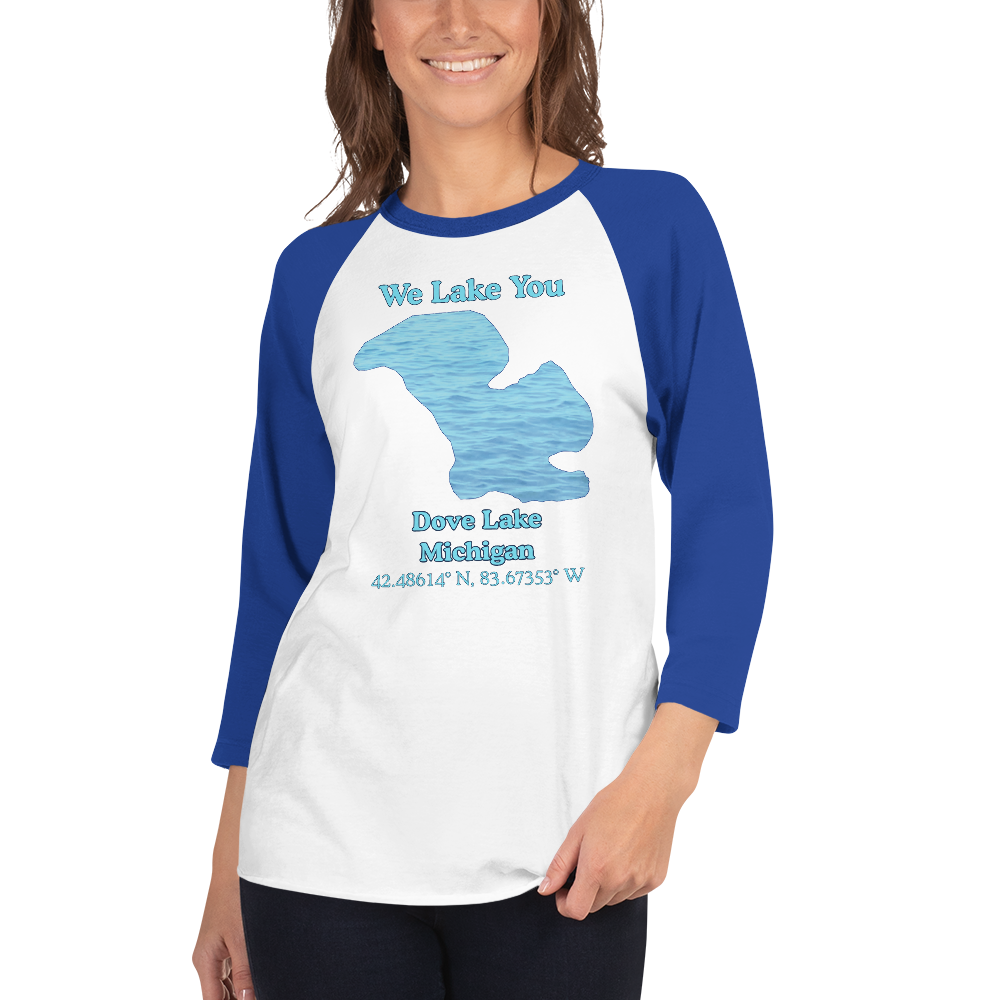 Dove Lake Raglan 3/4 Sleeve Unisex T-shirt