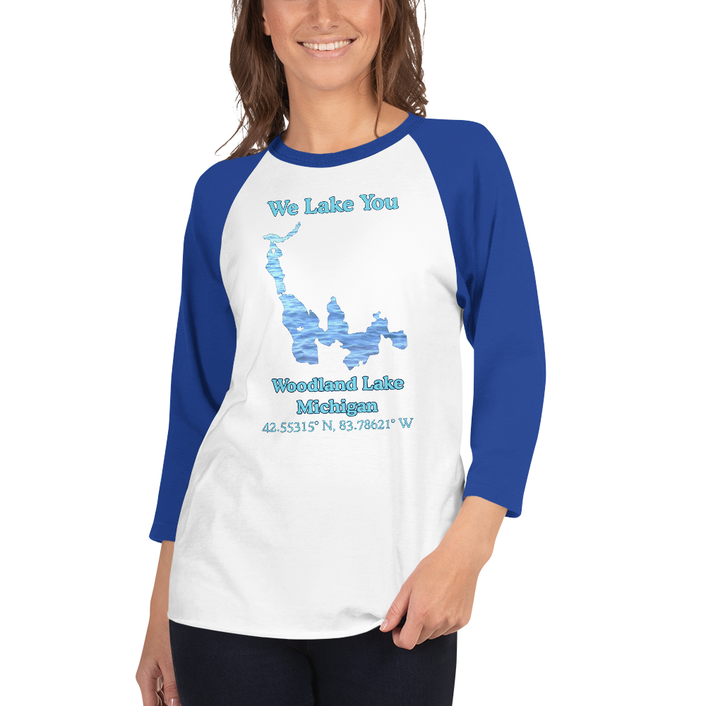 Woodland Lake Raglan 3/4 Sleeve Unisex T-shirt
