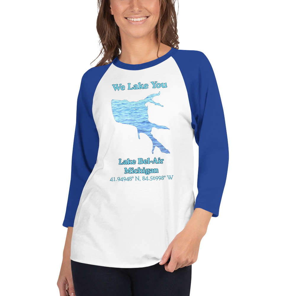 Lake Bel-Air Raglan 3/4 Sleeve Unisex T-shirt