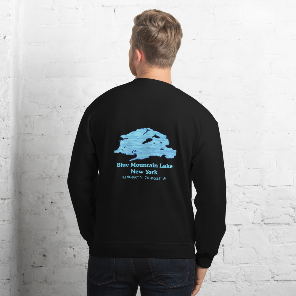 Blue Mountain Lake Always Fresh, Sometimes Frozen Unisex Sweatshirt