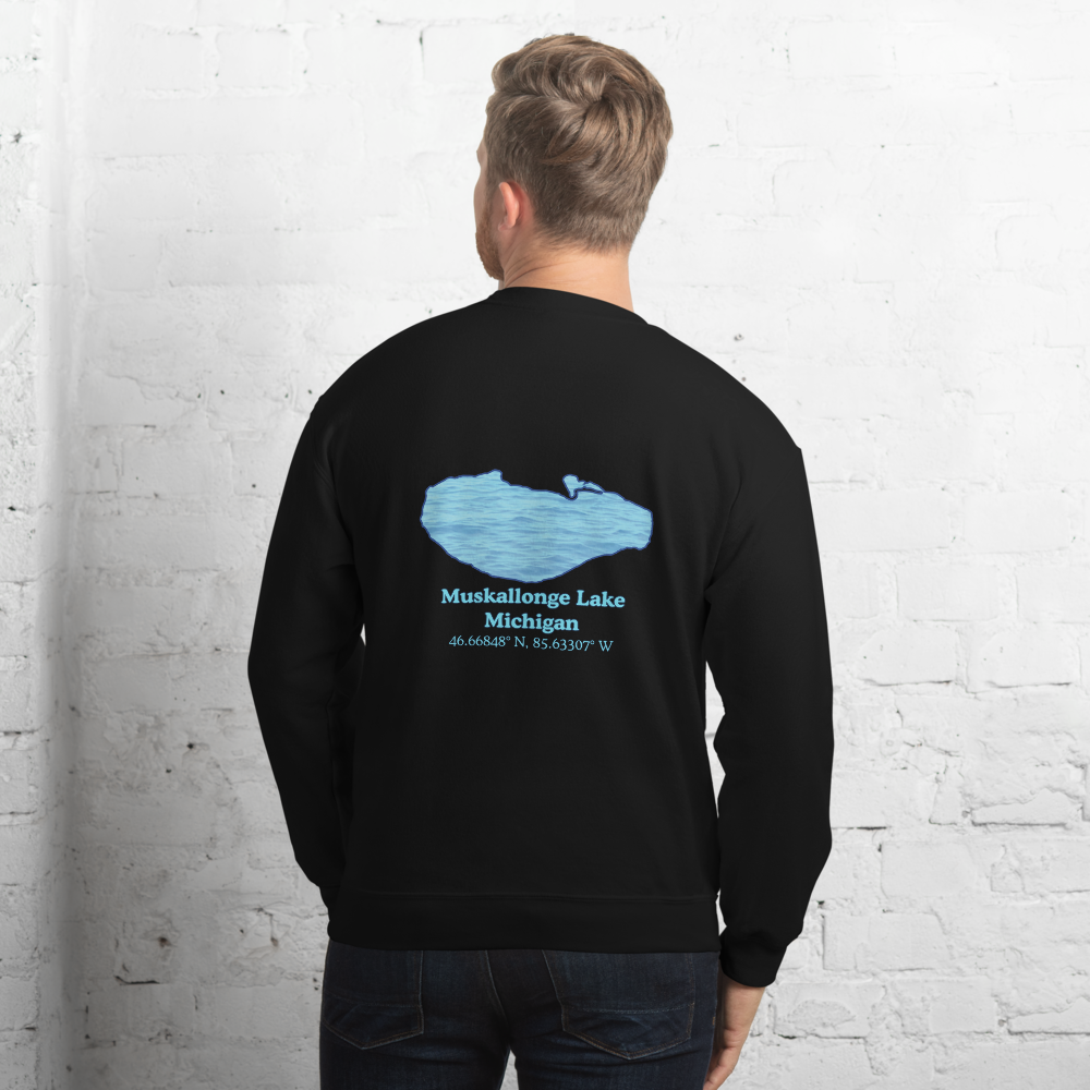 Muskallonge Lake Always Fresh, Sometimes Frozen Unisex Sweatshirt