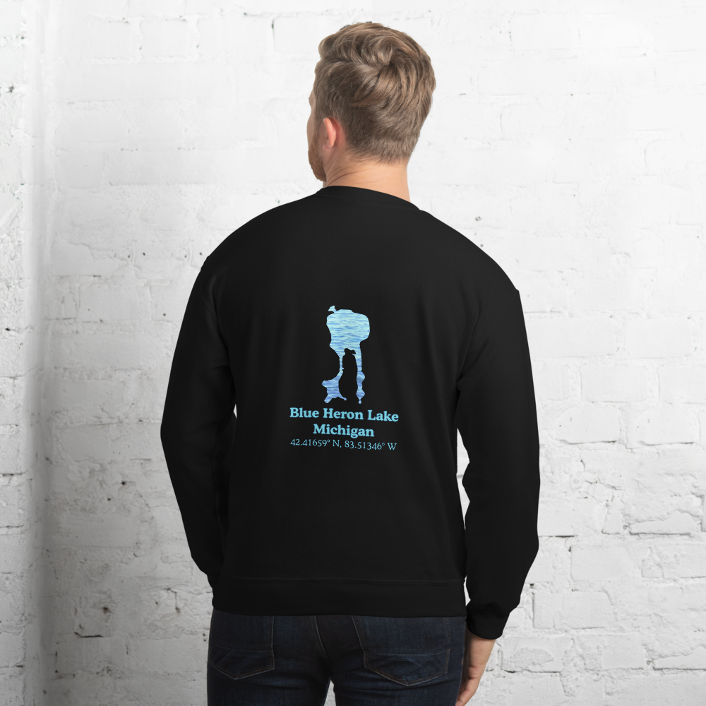 Blue Heron Lake Always Fresh, Sometimes Frozen Unisex Sweatshirt