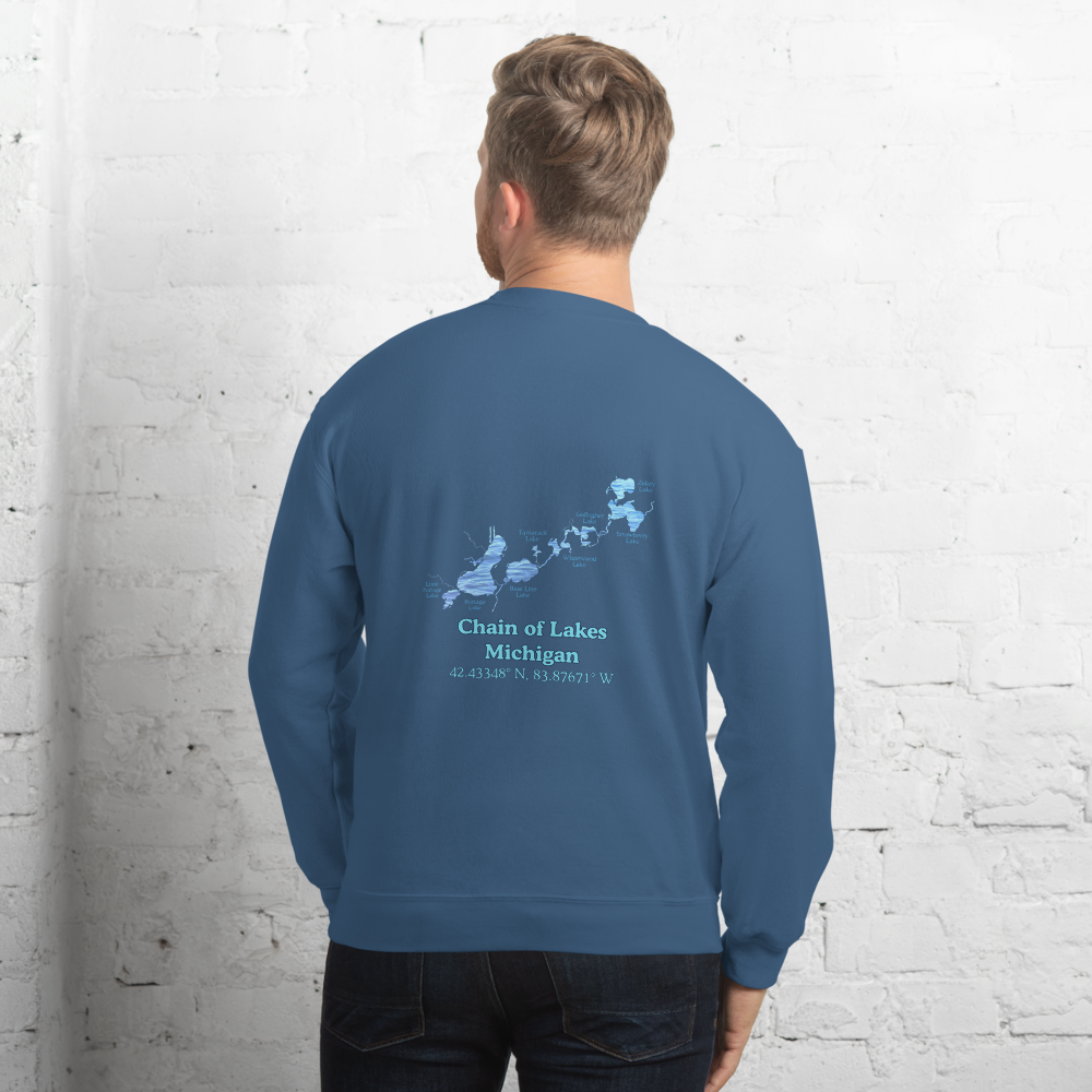 Chain of Lakes Always Fresh, Sometimes Frozen Unisex Sweatshirt