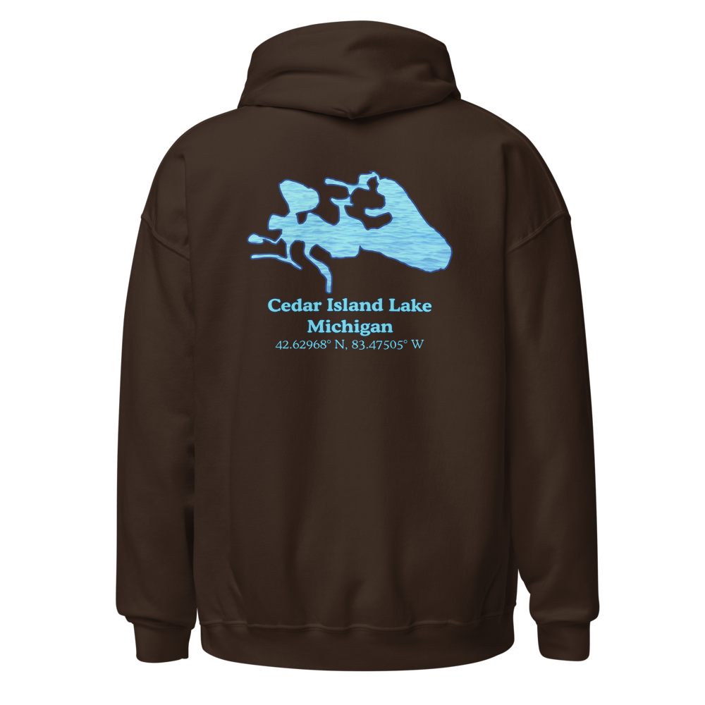 Classic Unisex Pullover Hoodie - Cedar Island Lake on back and We Lake You on front