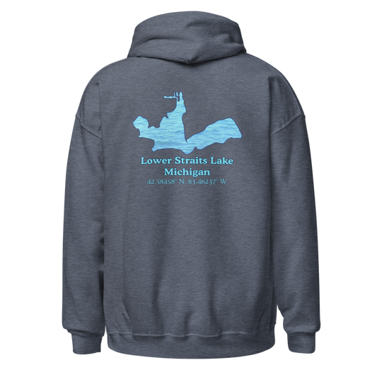 Classic Unisex Pullover Hoodie - Lower Straits Lake on back and We Lake You on front