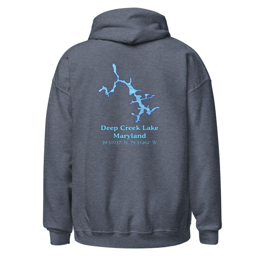Classic Unisex Pullover Hoodie - Deep Creek Lake on back and We Lake You on front