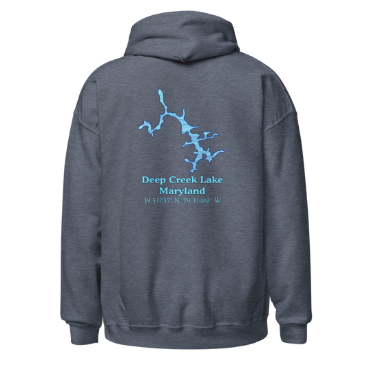 Classic Unisex Pullover Hoodie - Deep Creek Lake on back and We Lake You on front