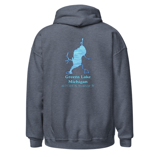 Classic Unisex Pullover Hoodie - Greens Lake on back and We Lake You on front