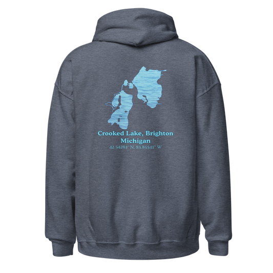 Crooked Lake, Brighton Unisex Pullover Hoodie