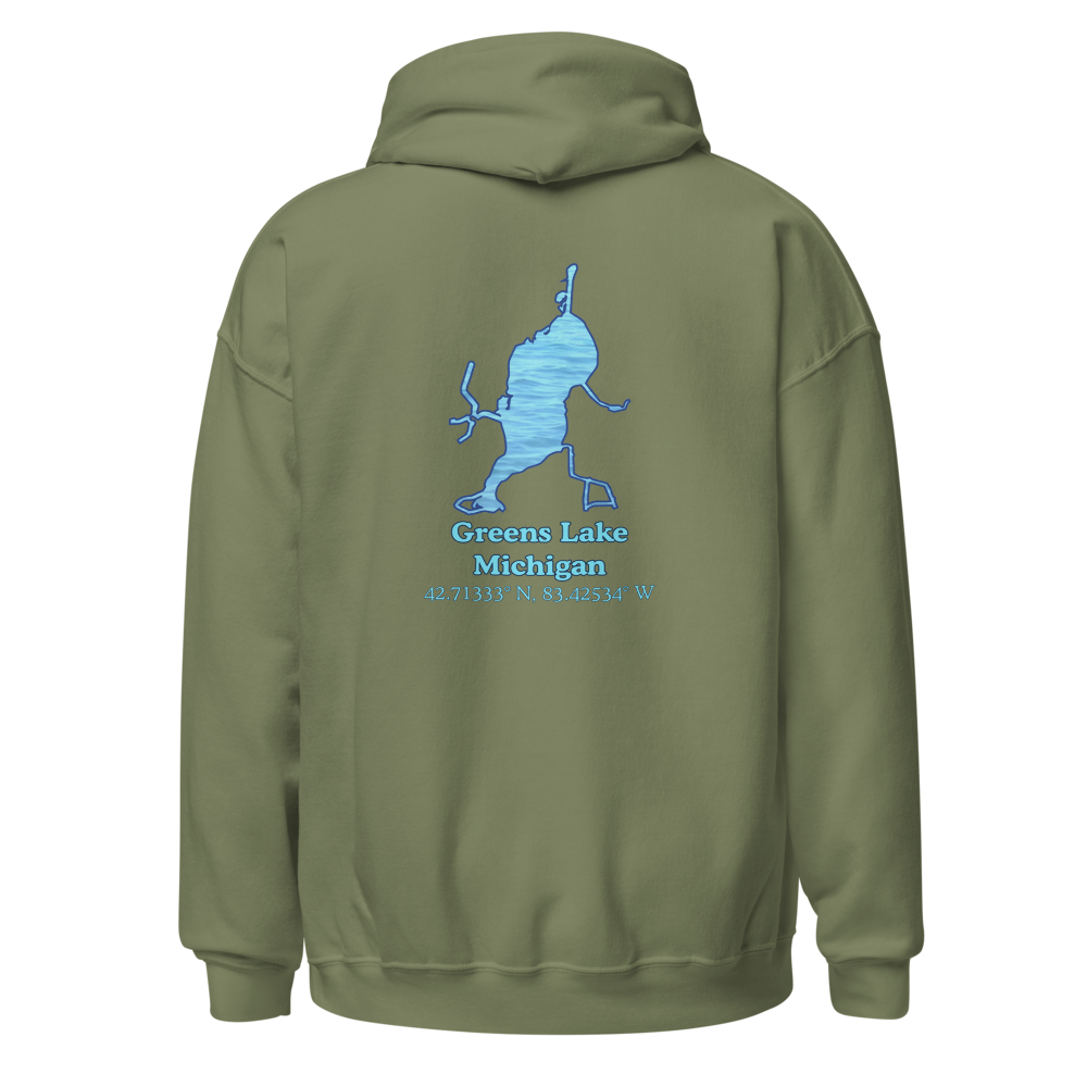 Classic Unisex Pullover Hoodie - Greens Lake on back and We Lake You on front