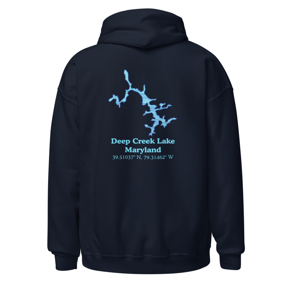 Classic Unisex Pullover Hoodie - Deep Creek Lake on back and We Lake You on front