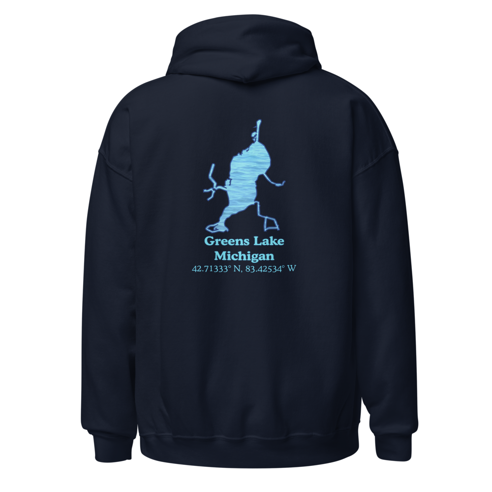 Classic Unisex Pullover Hoodie - Greens Lake on back and We Lake You on front
