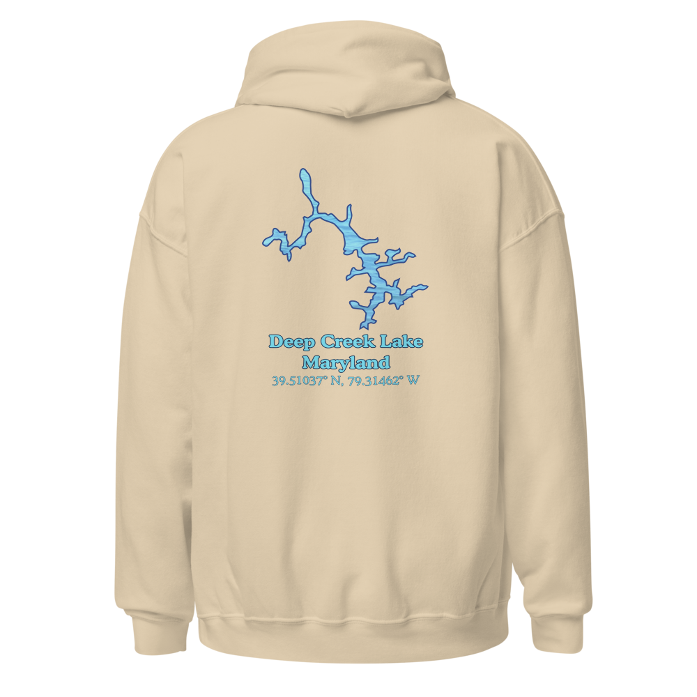 Classic Unisex Pullover Hoodie - Deep Creek Lake on back and We Lake You on front