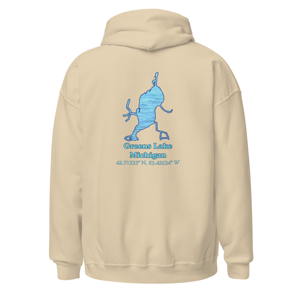 Classic Unisex Pullover Hoodie - Greens Lake on back and We Lake You on front