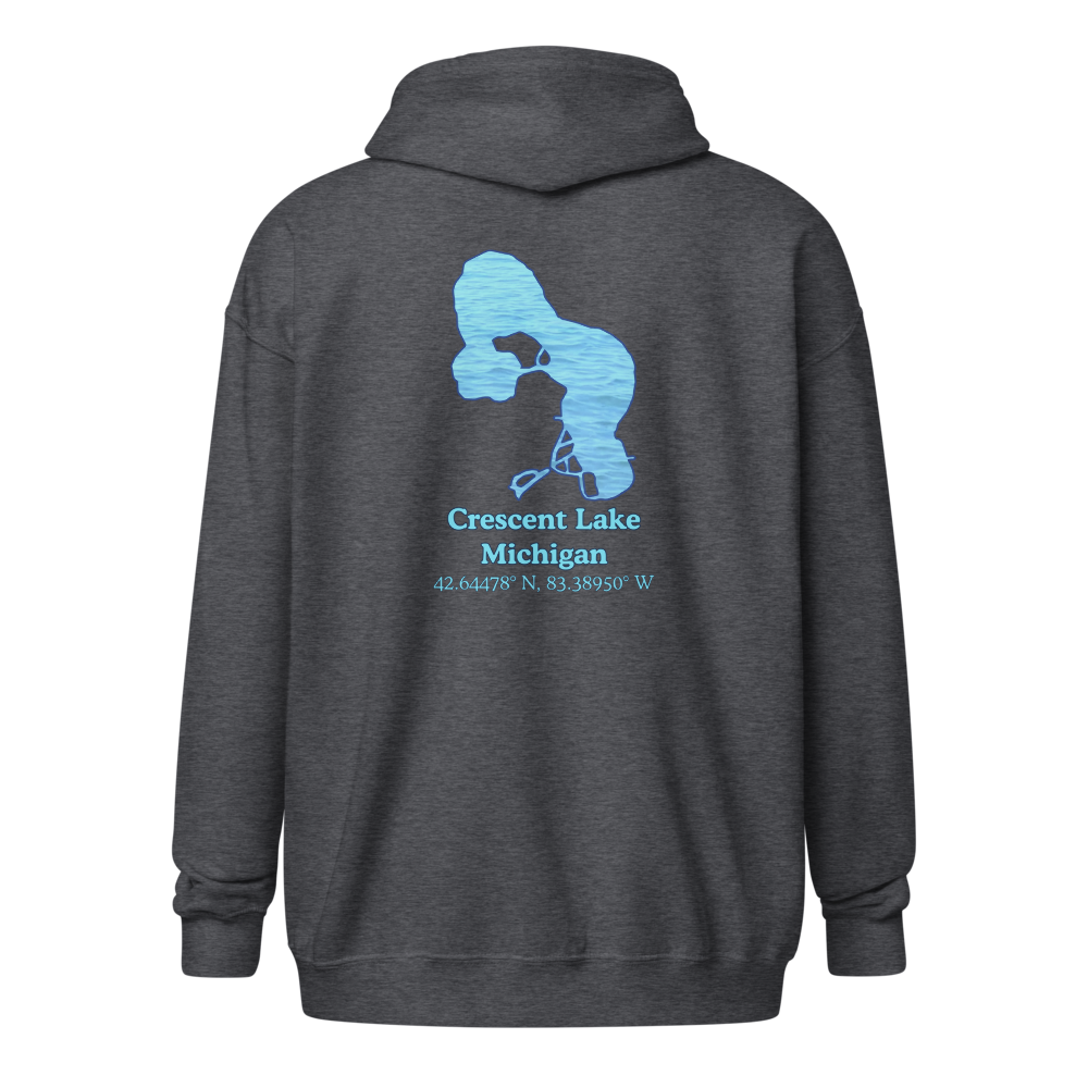 Crescent Lake Unisex Zip Hoodie