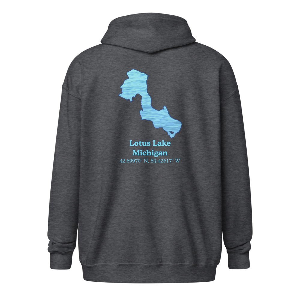Lotus Lake Unisex Zip Hoodie