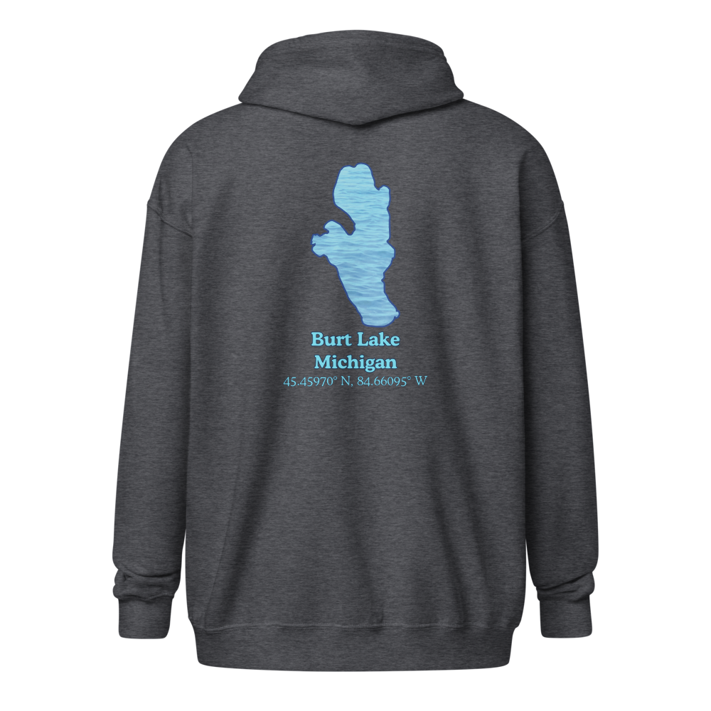 Burt Lake Unisex Zip Hoodie