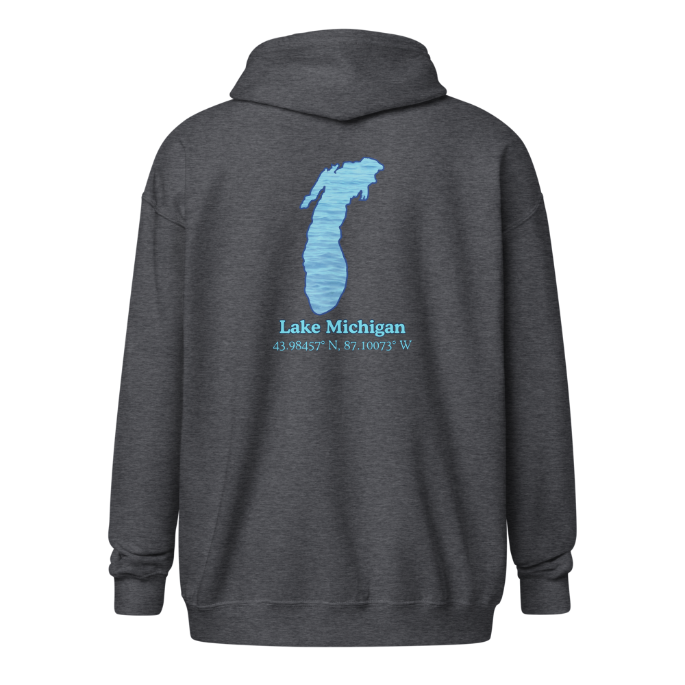Lake Michigan Unisex Zip Hoodie