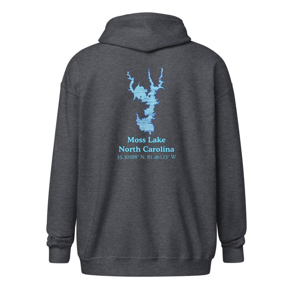 Moss Lake Unisex Zip Hoodie
