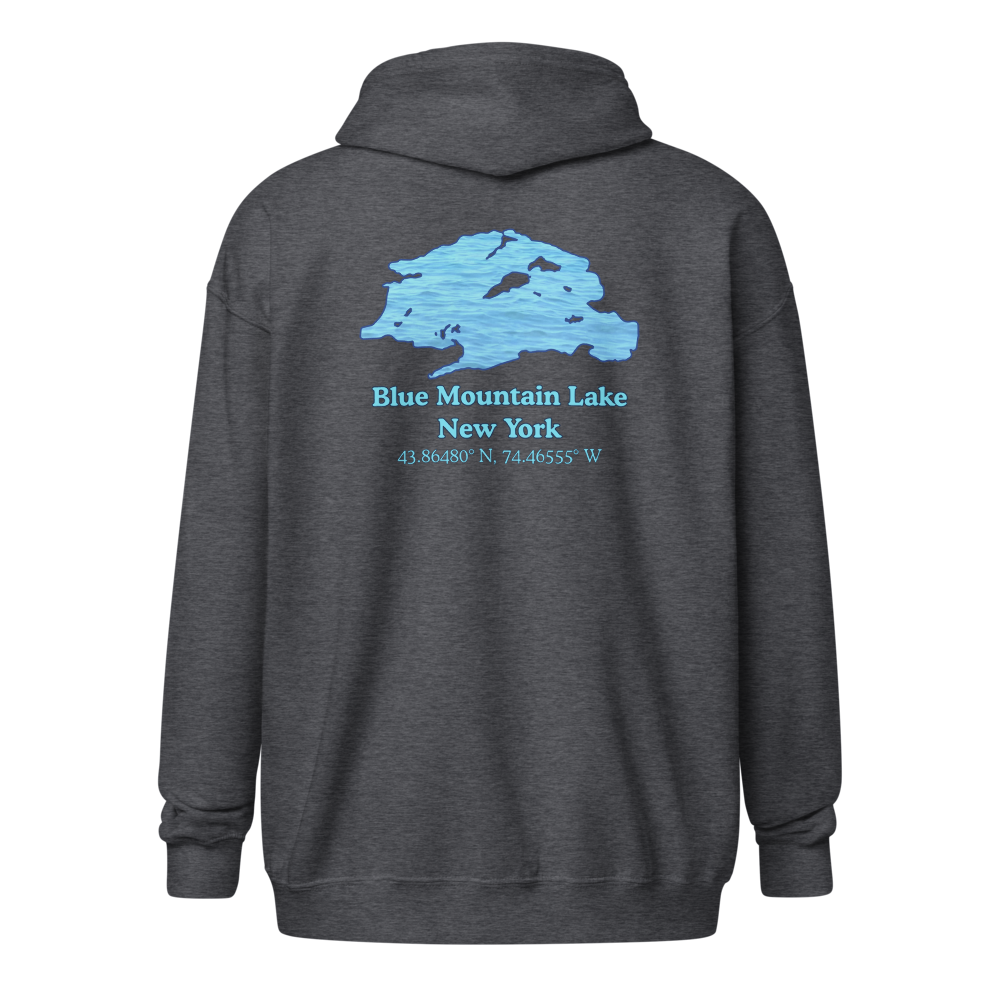 Blue Mountain Lake Unisex Zip Hoodie
