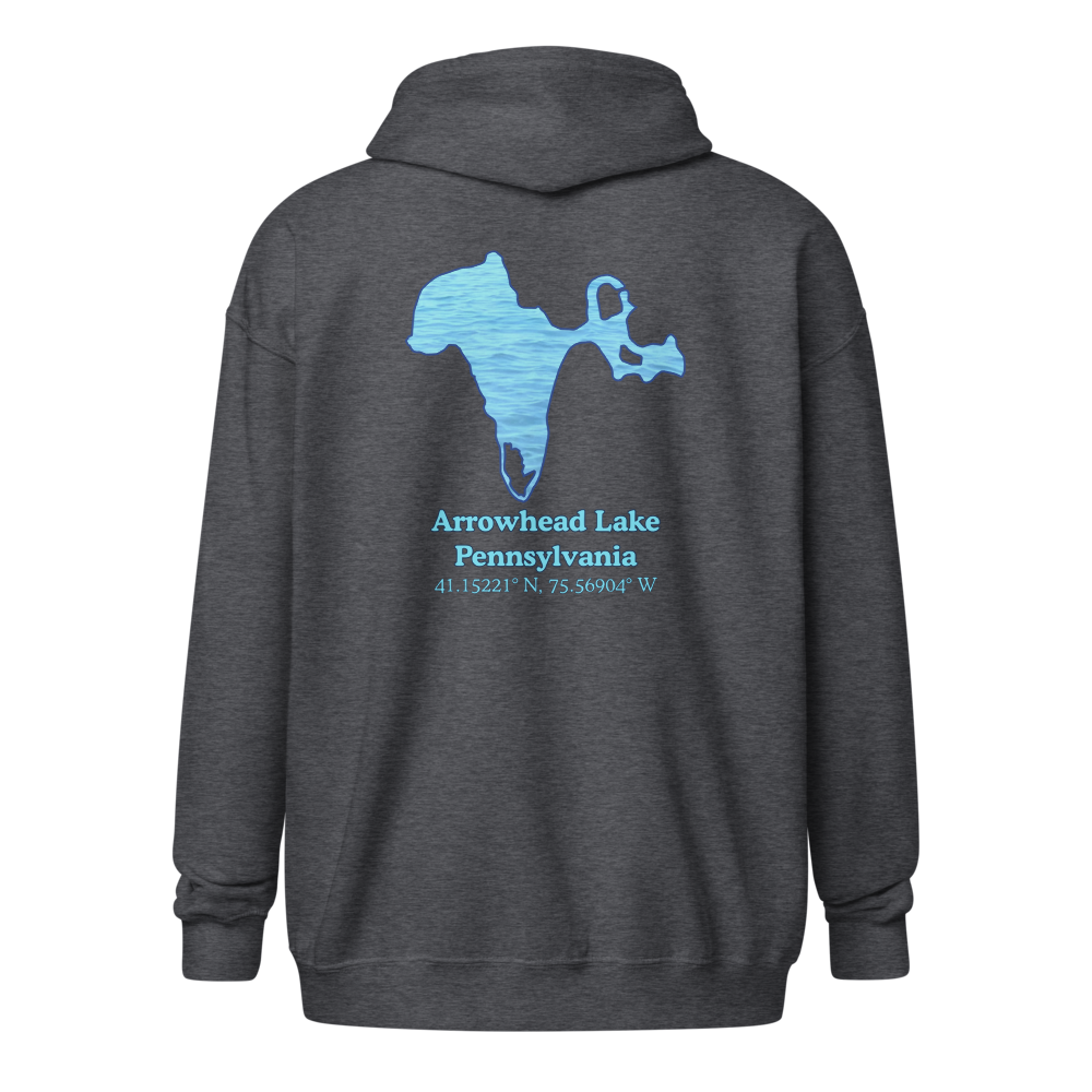 Arrowhead Lake Unisex Zip Hoodie