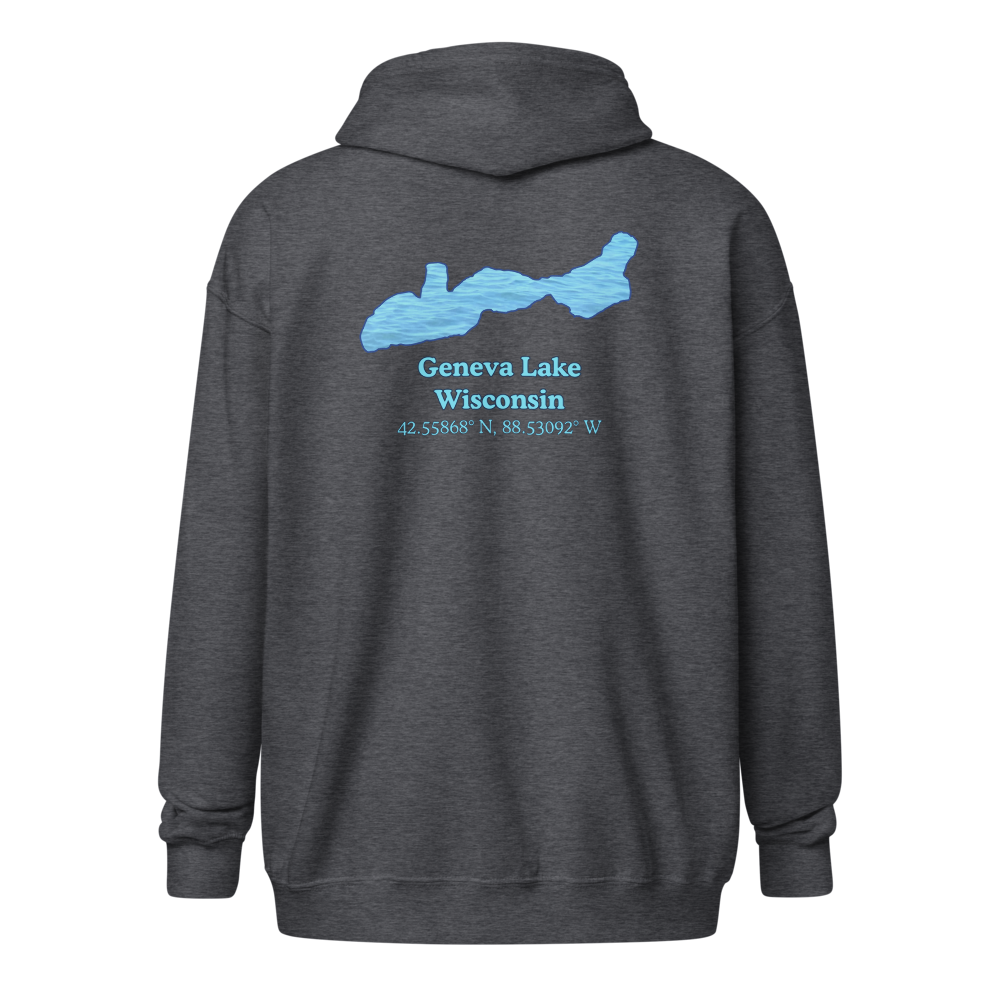 Geneva Lake Unisex Zip Hoodie