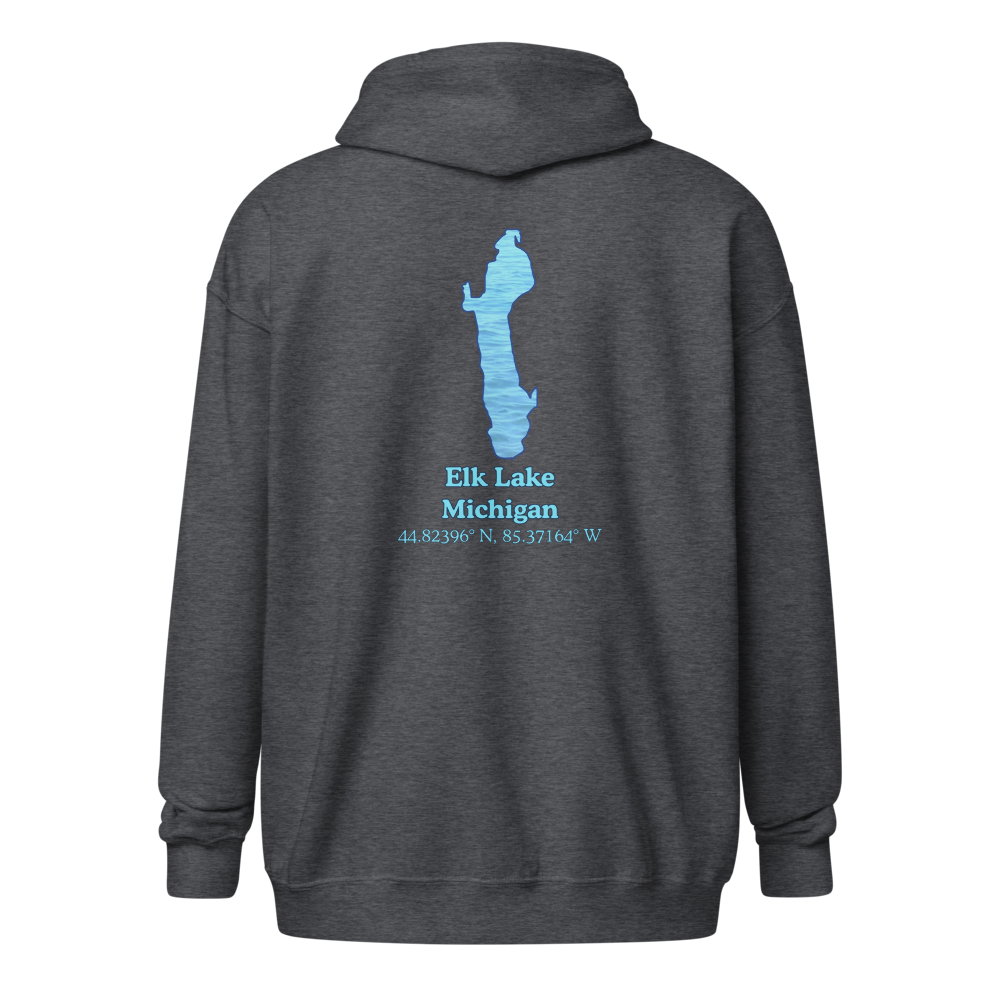 Elk Lake Unisex Zip Hoodie