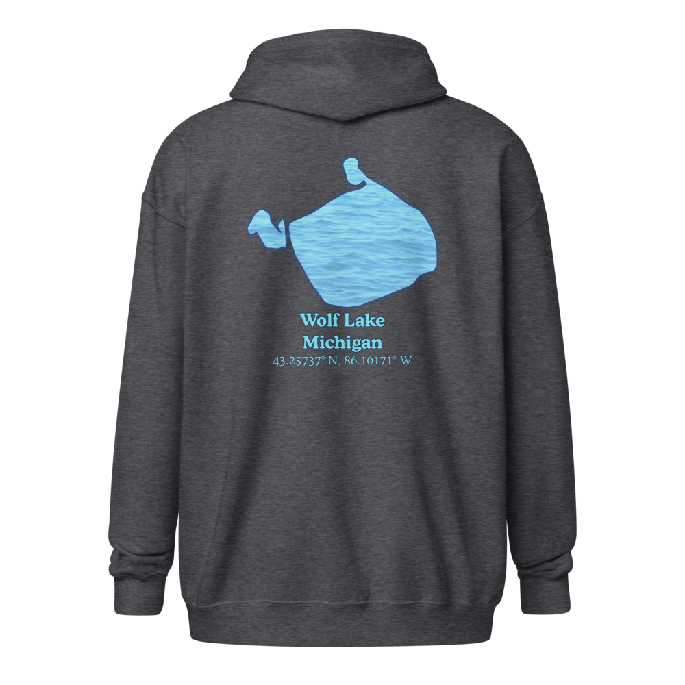 Wolf Lake Unisex Zip Hoodie