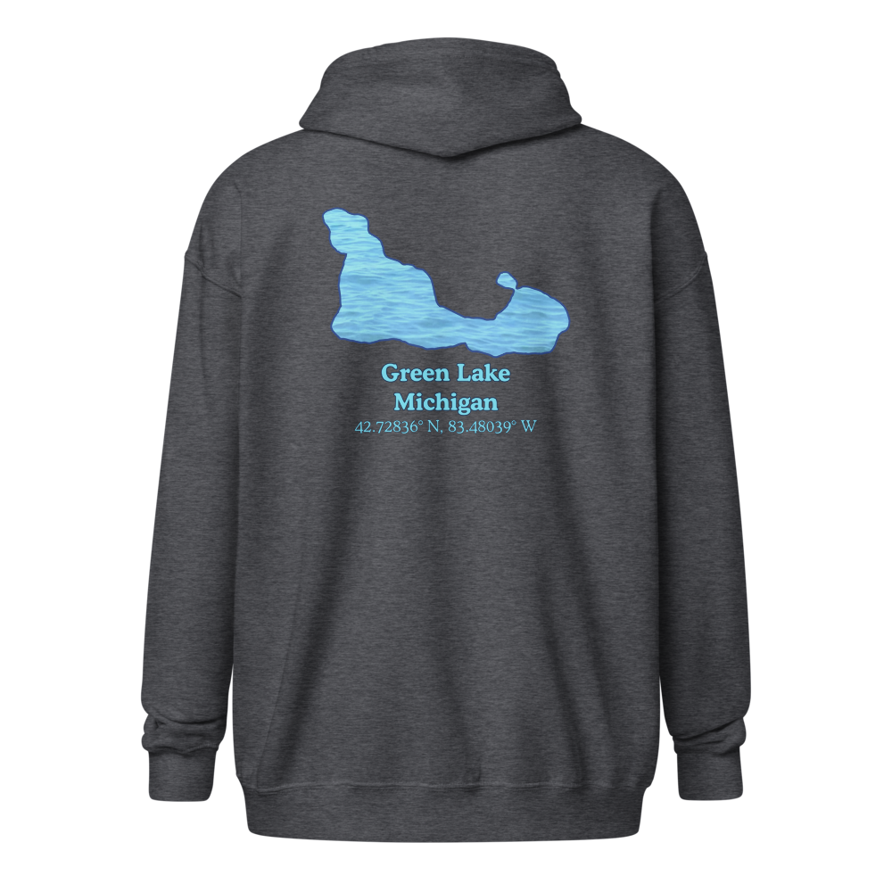 Green Lake Unisex Zip Hoodie