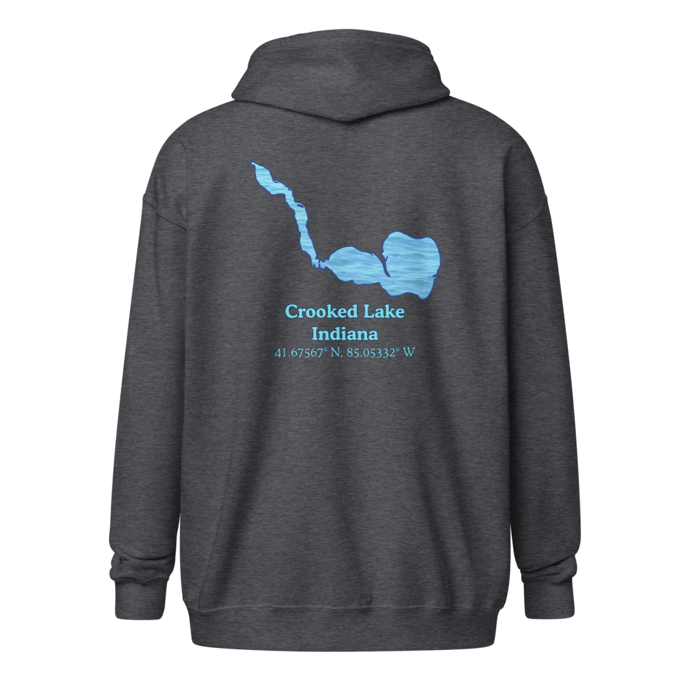 Crooked Lake Unisex Zip Hoodie