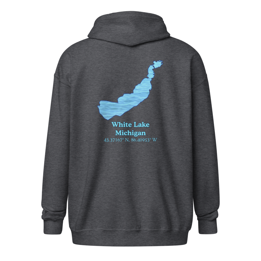 White Lake Unisex Zip Hoodie