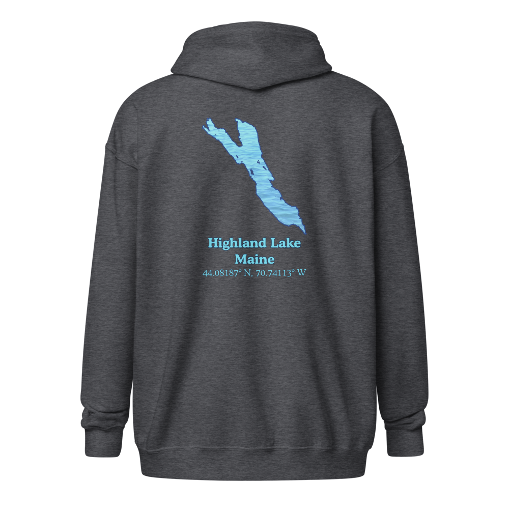 Highland Lake Unisex Zip Hoodie