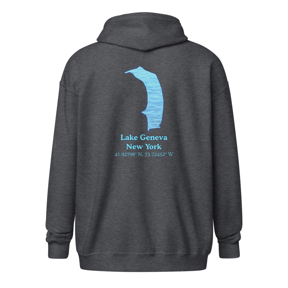 Lake Geneva Unisex Zip Hoodie