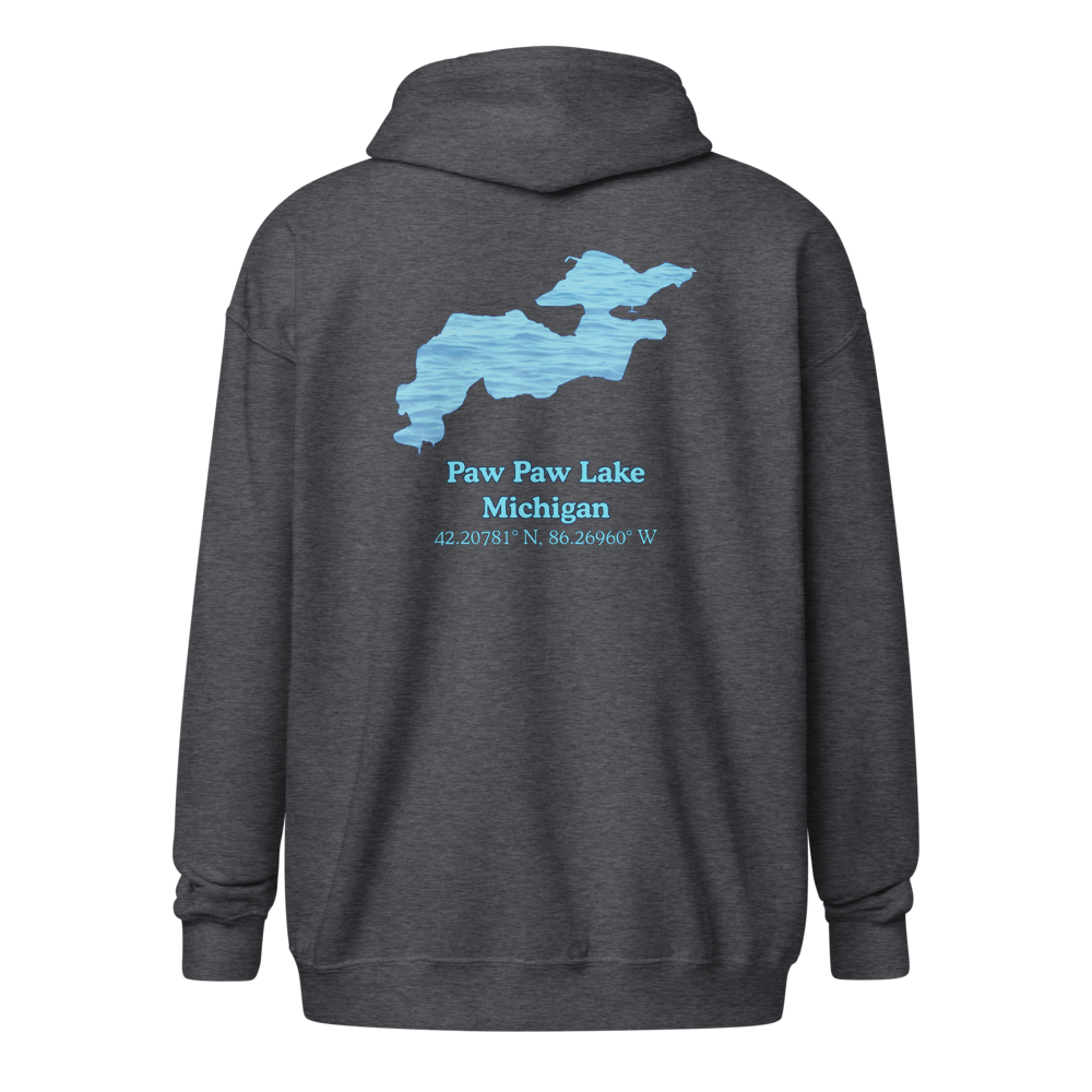 Paw Paw Lake Unisex Zip Hoodie
