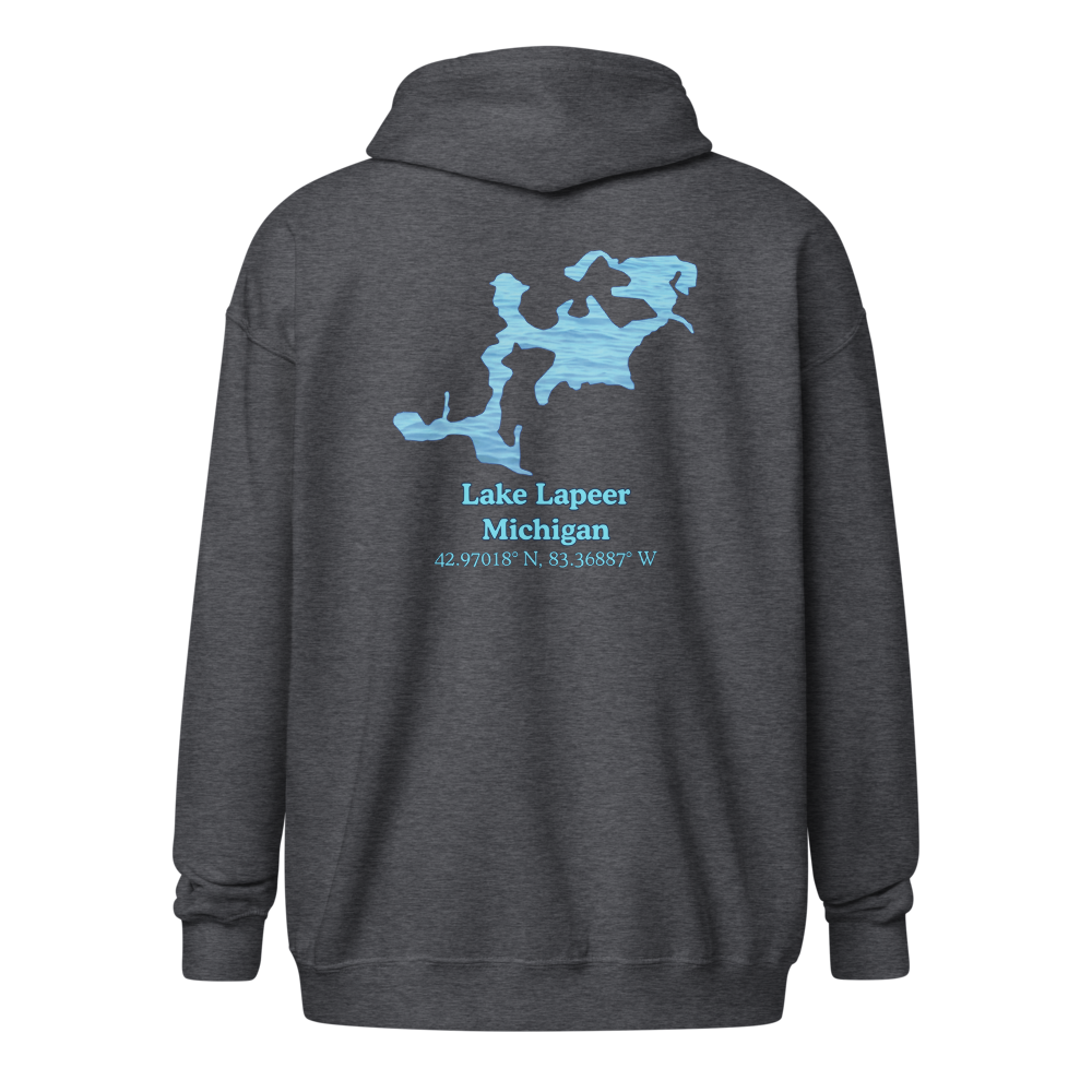 Lake Lapeer Unisex Zip Hoodie