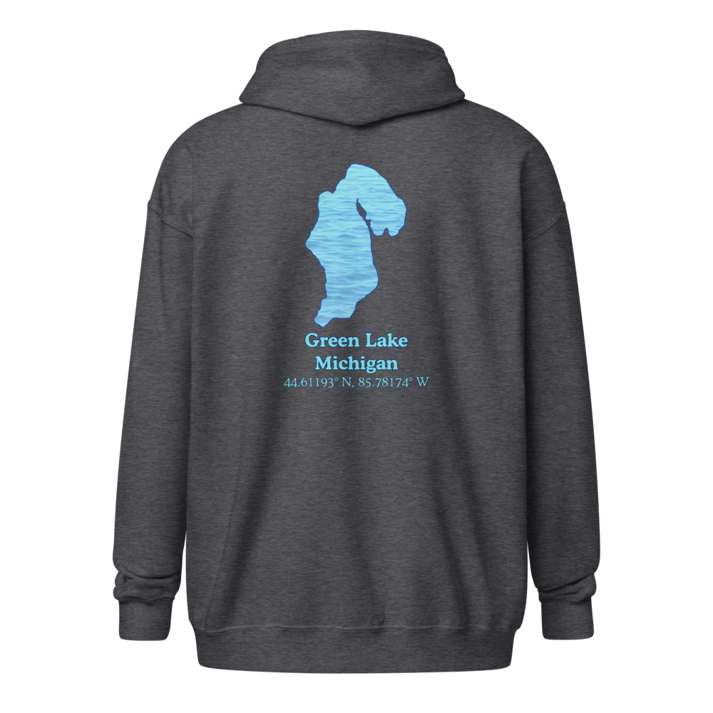 Green Lake Unisex Zip Hoodie