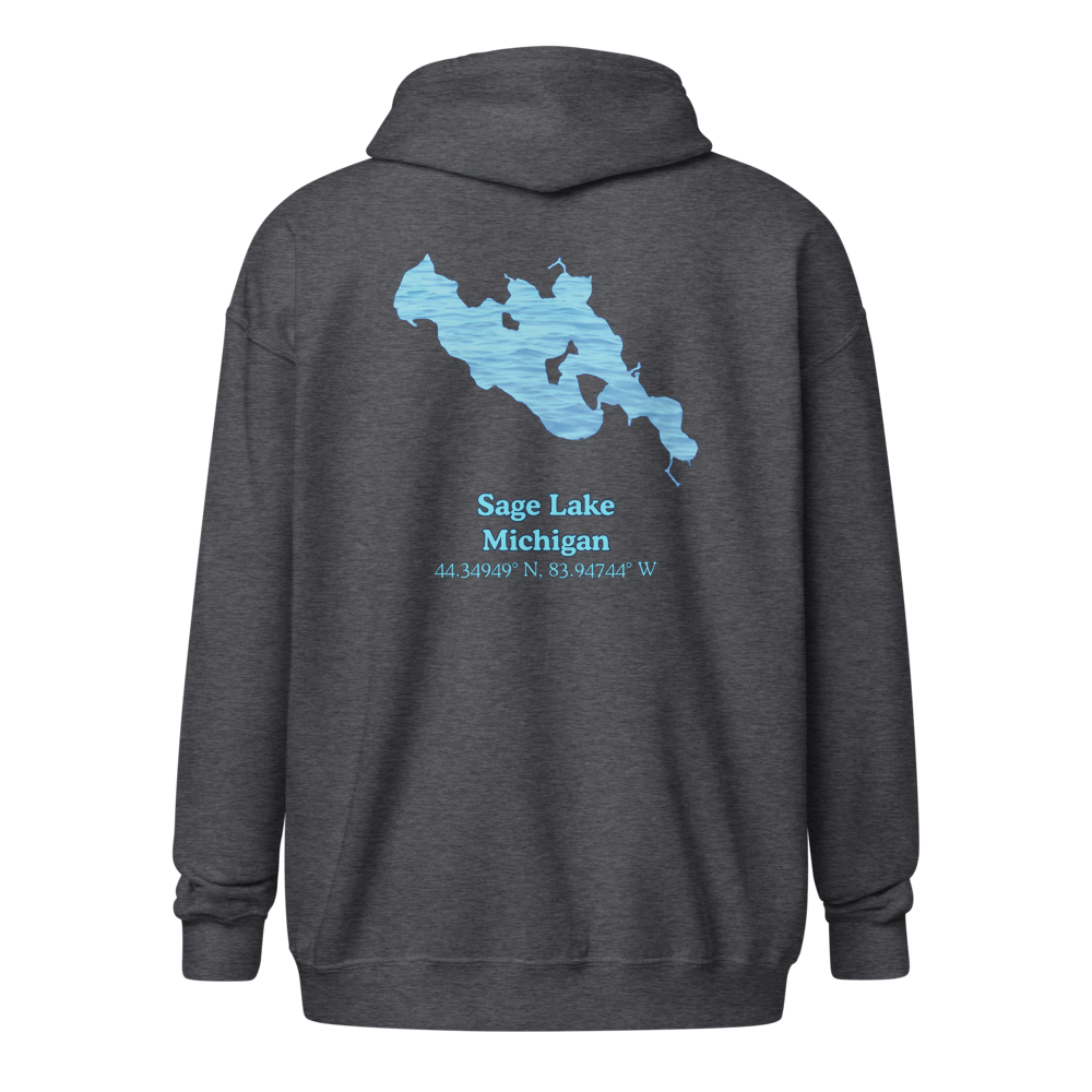 Sage Lake Unisex Zip Hoodie