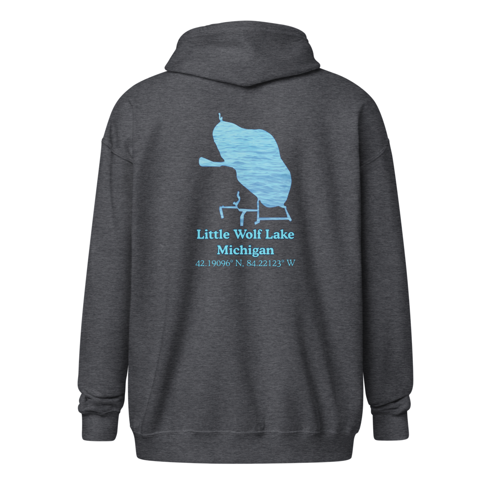 Little Wolf Lake Unisex Zip Hoodie